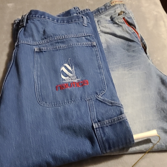 Pair of Nautica loose fit carpenter's pants. Size 42 X 35. (And free other pair) - Picture 7 of 9